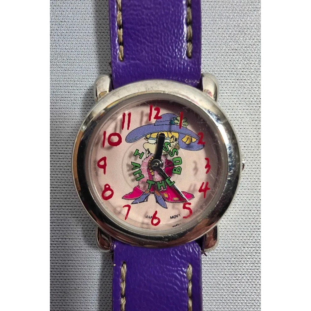 Vintage Rugrats Watch 1998 Viacom Burger King Red Case Multicolor Collectible